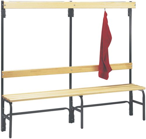 undefined, Garderobenbank mit Hakenleisten einseitig, 6 Haken, 2000 mm ohne Schuhrost