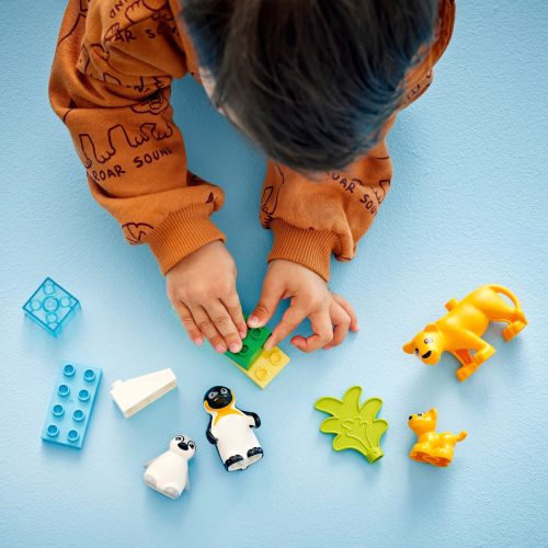 LEGO, 10442 DUPLO Town Wildtier-Familien: Pinguine und Löwen, Konstruktionsspielzeug