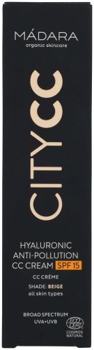 MÁDARA Care - CITYCC Hyaluronic Anti-Pollution CC Cream Beige SPF15