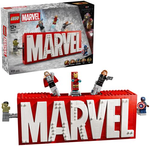 LEGO, 76313 Marvel Logo & Minifiguren, Konstruktionsspielzeug