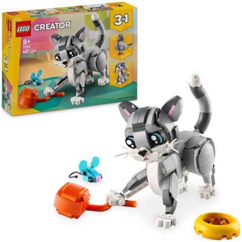LEGO, 31163 Creator 3-in-1 Graue Katze, Konstruktionsspielzeug