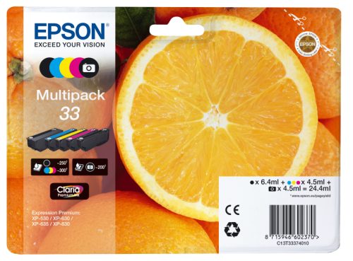 Epson, Epson 33 Claria Premium Multipack CMYBK/PhBK Tintenpatrone