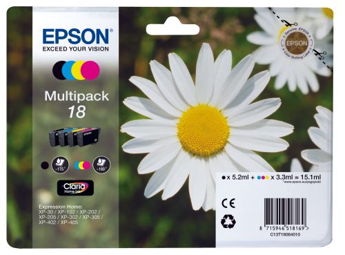 Epson, Original Multipack Tinte BKCMY Epson No. 18, T18064