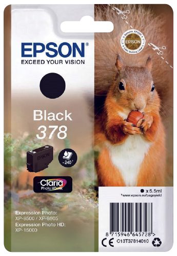 Epson, Original Tintenpatrone schwarz Epson No. 378, T378140
