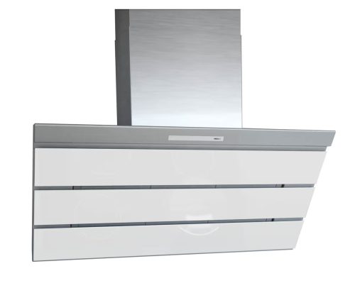 Wesco WHE virago 80 Dunstabzugshaube Edelstahl Umluft Glas weiss