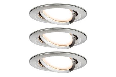 Paulmann, Paulmann 93447 Nova Einbauleuchte 3er Set EEK: A+ (A++ - E) LED LED 19.5 W Edelstahl (gebürstet)