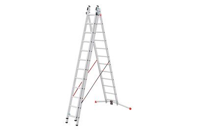 Hailo S100 ProfiLOT 9312-507 Aluminium Mehrzweckleiter Arbeitshöhe (max.): 9 m Silber, Rot, Schwarz 29.2 kg
