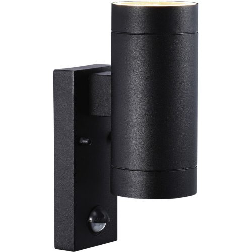 Außenwandlampe Tin Maxi Double Sensor, schwarz