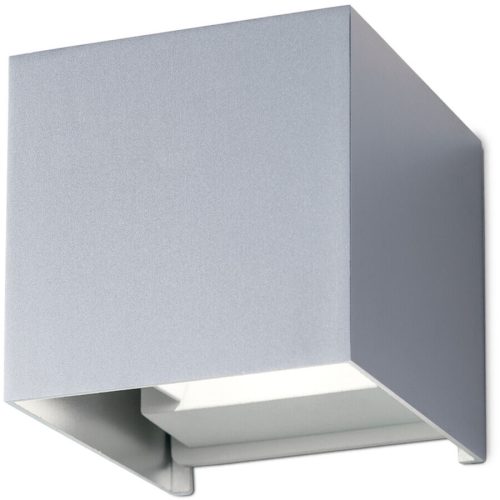 LED-Außenwandleuchte Cube aluminium