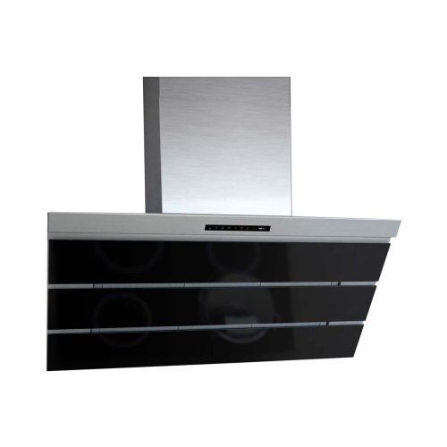 Wesco, Wesco WHC virago 90 Dunstabzugshaube Abluft hinten Glas schwarz