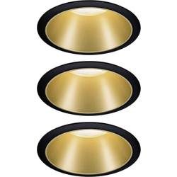 Paulmann 93404 Einbauleuchte 3er Set EEK: A+ (A++ - E) 6.50 W Warm-Weiß Schwarz, Gold
