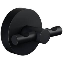 Tesa, tesa Mantelhaken 40564-00000-00 MOON BLACK Anzahl der Haken: 2 (B x H x T) 50 x 53 x 65 mm Metall Schwarz (matt) 1 St.