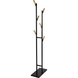 Maul, Maul Garderobenständer 9386090 Anzahl der Haken: 6 (B x H x T) 23 x 183 x 48 cm Stahl, Holz Schwarz, Braun 1 St.