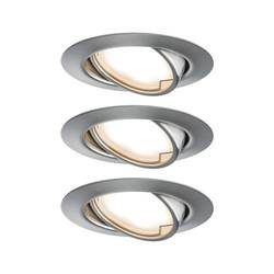 Paulmann 93421 Base Einbauleuchte 3er Set EEK: LED (A++ - E) LED LED 15 W Eisen (gebürstet)