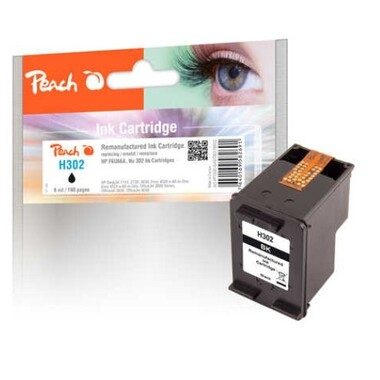 Peach, Peach Druckkopf schwarz kompatibel zu HP No. 302 bk, F6U66A