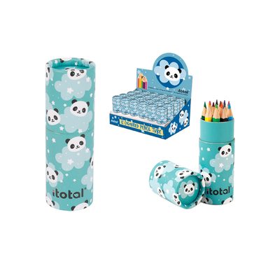 ROOST, ROOST Farbstifte Panda XL2265 Runddose 12 St&uuml;ck