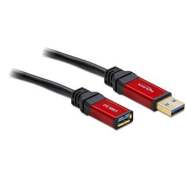 Delock, Delock USB 3.0 Verlängerungskabel [1x USB 3.0 Stecker A - 1x USB 3.0 Buchse A] 5 m Rot, Schwarz vergoldete