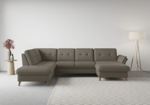 sit&more Wohnlandschaft »Göteborg«, inklusive Sitztiefenverstellung und Federkern, wahlweise mit Bettfunktion und Bettkasten