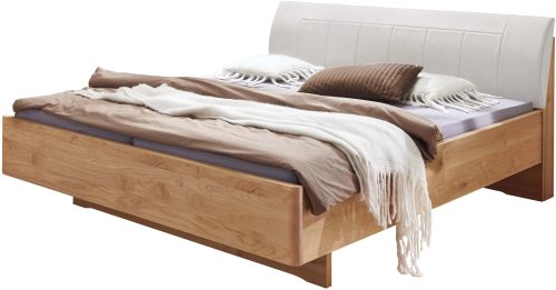 Wiemann, WIEMANN Holzbett »Cardiff, Bettgestell, Bettrahmen, teilmassiv, mit Polsterkopfteil« Belastbarkeit 110/220 Kg, 4-fache höhenverstellbar, MADE IN GERMANY, Fussteil aus Massivholz, verschiedene Grössen