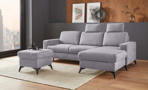 PLACES OF STYLE, Places of Style Ecksofa »Lolland«, Wahlweise mit Bettfunktion und Bettkasten, Federkern, auch mit abwischbarem Bezug