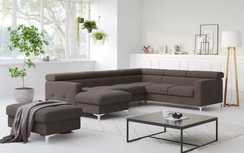 Cotta, COTTA Wohnlandschaft »Sammy U-Form«, mit Kopfteilverstellung, optional mit Bettfunktion und Bettkasten