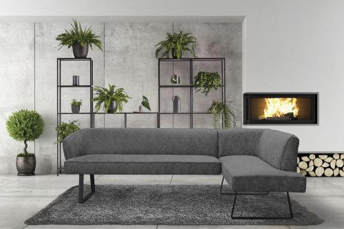 exxpo - sofa fashion, exxpo - sofa fashion Eckbank »Americano«, mit Keder und Metallfüssen, Bezug in verschiedenen Qualitäten, Frei im Raum stellbar