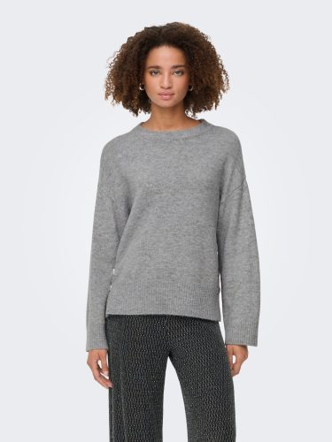 ONLY Strickpullover »ONLRENE LIFE LS BUTTON O-NECK CC KNT«