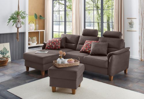 HOME AFFAIRE, Home affaire Ecksofa »Palmera«, Federkern, wahlweise mit Bettfunktion und mit/ohne Bettkasten