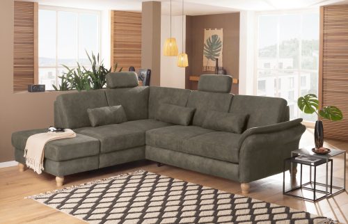HOME AFFAIRE, Home affaire Ecksofa »Palazzo«, incl. Sitztiefenverstellung, wahlweise mit Bettfunktion und Stauraum,Federkern