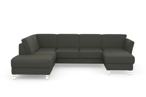SIT&MORE, sit&more Wohnlandschaft »Visby V«, Wahlweise mit Bettfunktion und Stauraum, frei im Raum stellbar, mit Federkern, auch erhältlich in dem besonders leicht mit Wasser zu reinigendem "Soft clean" Bezug