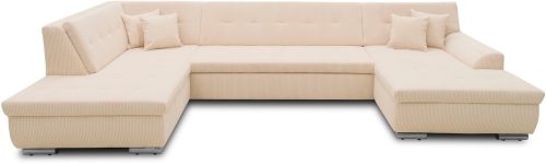 DOMO collection, DOMO collection Wohnlandschaft »Treviso incl. Zierkissen, moderne Steppung, XXL: B/T/H: 364/201/83 cm«, wahlweise mit Bettfunktion, in vielen Bezugsarten auch in Cord