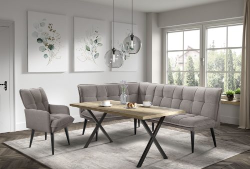 exxpo - sofa fashion, exxpo - sofa fashion Eckbank "Mocca Essbank, Sitzbank" hoher Sitzkomfort, bequem und elegant, hochwertige Detailverarbeitung