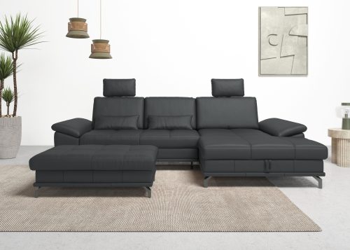 PLACES OF STYLE, Places of Style Ecksofa »Costello«, incl. Sitztiefenverstellung und Armlehnfunktion, incl. 2 Nierenkissen