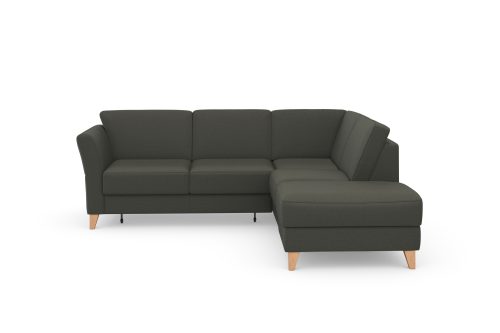 SIT&MORE, sit&more Ecksofa »Visby V«, Wahlweise mit Bettfunktion und Stauraum, frei im Raum stellbar, mit Federkern, auch erhältlich in dem besonders leicht mit Wasser zu reinigendem "Soft clean" Bezug