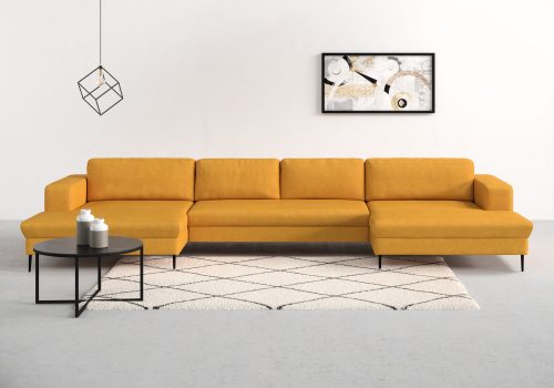 DOMO collection, DOMO collection Wohnlandschaft »Modica«, XXL, in moderner Optik mit, 2 grosszügigen Recamieren, frei im Raum stellbar