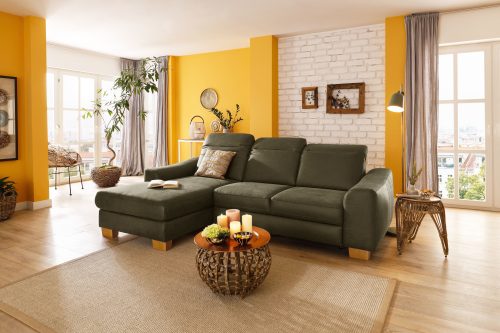 HOME AFFAIRE, Home affaire Ecksofa »Dundee«, wahlweise mit Kopfteilverstellung und zusätzlich mit Bettfunktion und Bettkasten