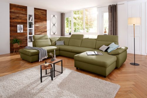 Home affaire Wohnlandschaft »Mauritius«, mit Kopfteil- und Armlehnverstellung, wahlweise mit Bettfunktion und Bettkasten
