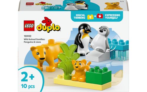 LEGO, 10442 DUPLO Town Wildtier-Familien: Pinguine und Löwen, Konstruktionsspielzeug