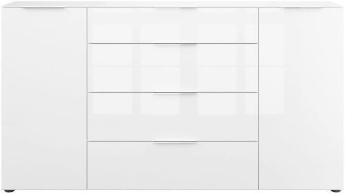 Manjana Möbel, Manjana Möbel Sideboard »Style« mit Metallgriffen & Glasfront, Soft-Close, Selbsteinzug, in 2 Breiten