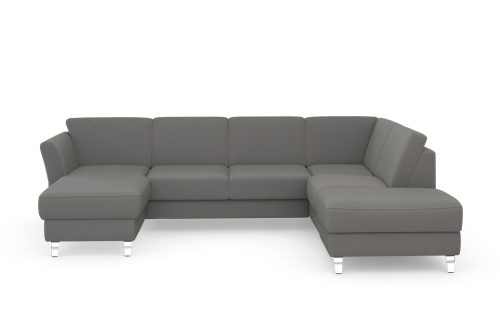 SIT&MORE, sit&more Wohnlandschaft »Visby V«, Wahlweise mit Bettfunktion und Stauraum, frei im Raum stellbar, mit Federkern, auch erhältlich in dem besonders leicht mit Wasser zu reinigendem "Soft clean" Bezug