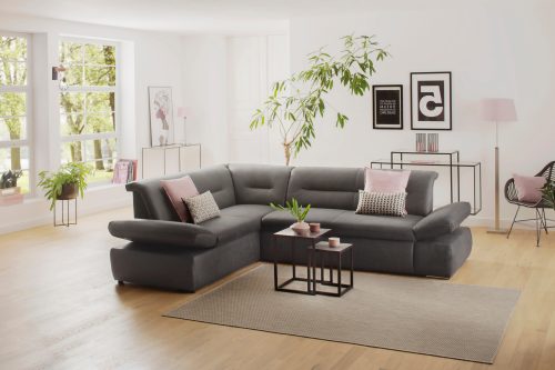 MY HOME, my home Ecksofa »Avesa«, Wahlweise mit Arm- und Bettfunktion, B/T/H: 275/211/80 cm