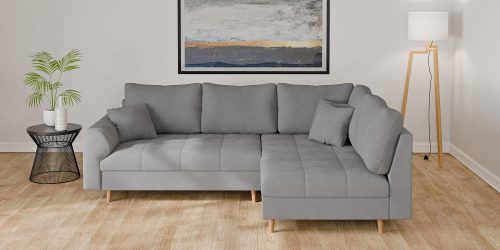 HOME AFFAIRE, Home affaire Ecksofa »CHARRE incl. 3 Zierkissen«, L-Form, feine Steppung, lose Rückenkissen, auch in Cord und Bouclé
