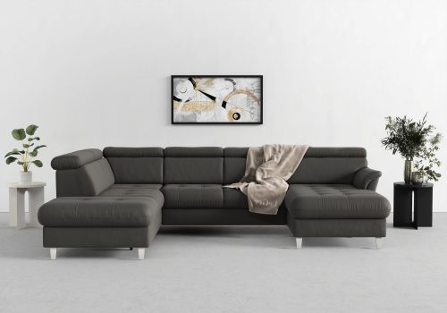 SIT&MORE, sit&more Wohnlandschaft, inklusive Kopfteilverstellung, wahlweise mit Bettfunktion und Bettkasten