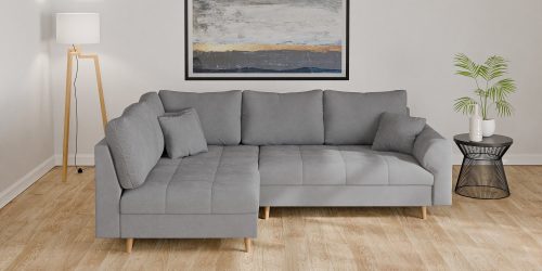 HOME AFFAIRE, Home affaire Ecksofa »CHARRE incl. 3 Zierkissen«, L-Form, feine Steppung, lose Rückenkissen, auch in Cord und Bouclé