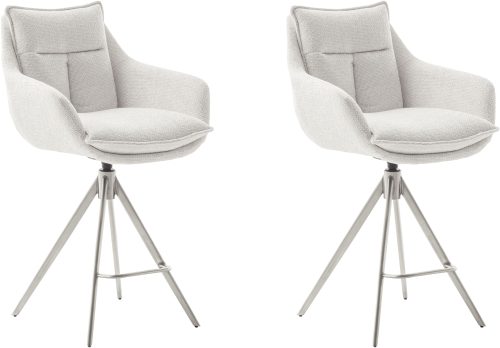 Mca furniture, MCA furniture Bistrostuhl »Parker Tresenstuhl mit Armlehnen Tresenhocker«, (Set), 2 St., Struktur weich, Barhocker,Barmoebel,Barstuhl,360° drehbar,mit Lehne,belastbar 120 kg