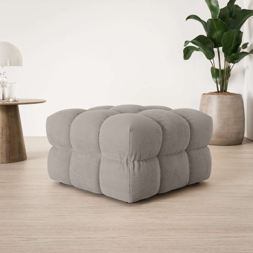 S.Oliver, s.Oliver Polsterhocker »COBBO Sitzhocker Bubble-Optik, Masse B/T/H: 80/80/48 cm«, passend zum Sofa, moderne Steppung und hoher Sitzkomfort