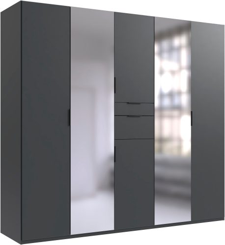 Wimex, Wimex Drehtürenschrank »Moldau«, mit 2 Spiegeltüren und Accessoire Schublade, 225cm oder 270cm breit