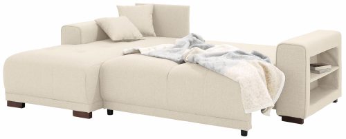 HOME AFFAIRE, Home affaire Ecksofa »Viborg«, mit Regal in der Armlehne, wahlweise mit Bettfunktion