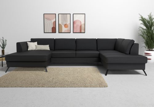 SIT&MORE, sit&more Wohnlandschaft, inklusive Sitztiefenverstellung, wahlweise mit Bettfunktion, 15cm hoch