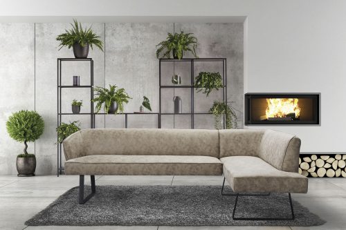 exxpo - sofa fashion, exxpo - sofa fashion Eckbank »Americano«, mit Keder und Metallfüssen, Bezug in verschiedenen Qualitäten, Frei im Raum stellbar